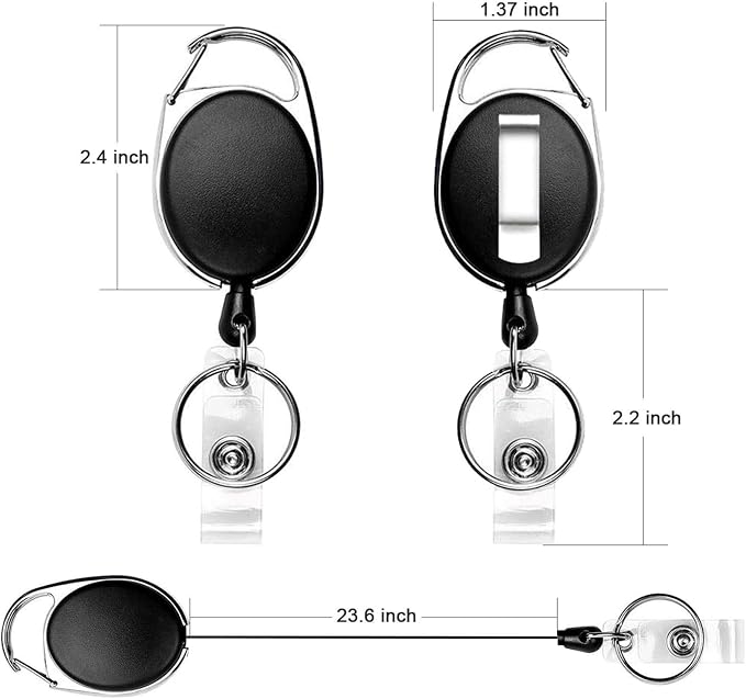 Teskyer Badge Reel, 20 Pack Retractable Badge Holders - Image 5
