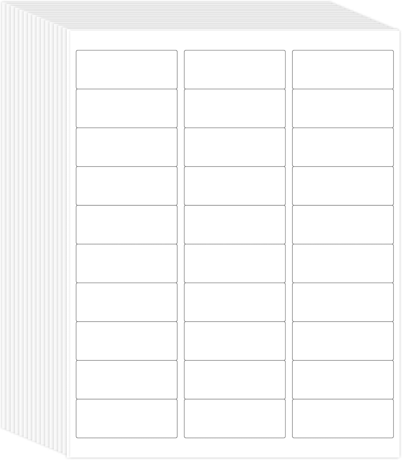 L LIKED Printable Address Labels, 1" x 2-5/8", 3,000 Labels, 30 per Sheet, Label Stickers for Envelopes (100 Sheets)