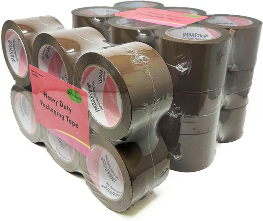iMBAPrice - Brown/Tan Color Packaging Shipping Tape, 3-inches x 110 YDS, (Pack of 24)