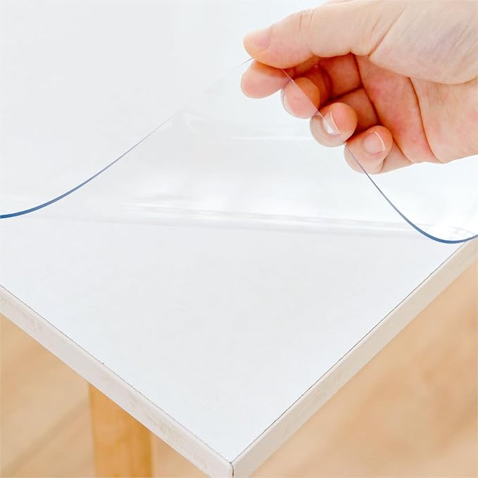 12 x 36 Inch Clear Table Cover Protector, 1.5mm Thick Plastic Table Cover by Eisdroma