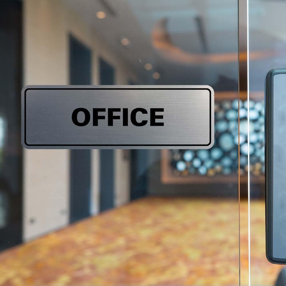 Signs ByLITA Standard Office Sign - Professional Business Signage - Easy to Install (Red/Yellow) - Medium 10 Pack
