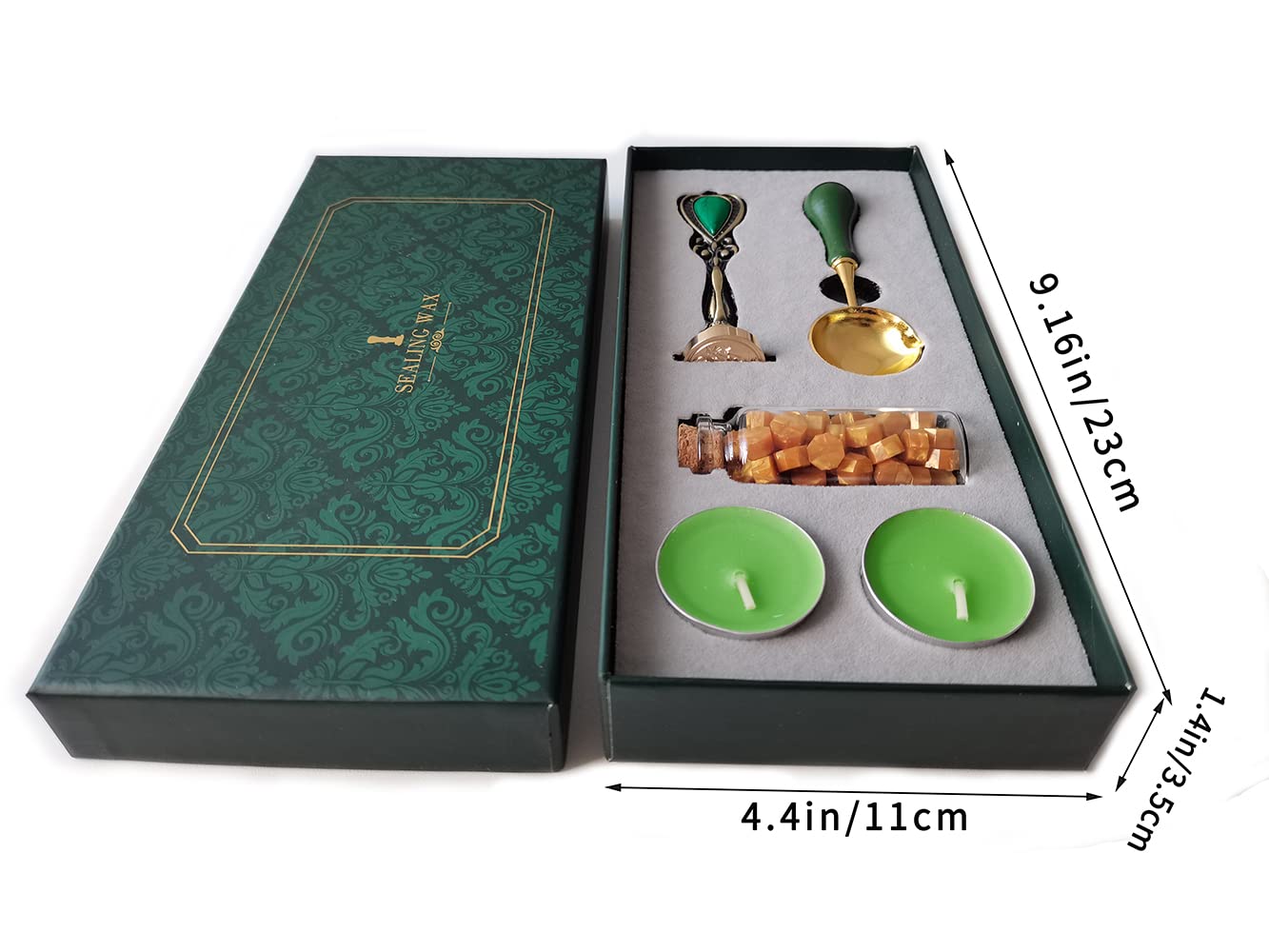 Fancy Letter D Wax Seal Stamp Set - European Style Kit With Gift Box, Vintage Personalized Stamp for Cards and Invitations