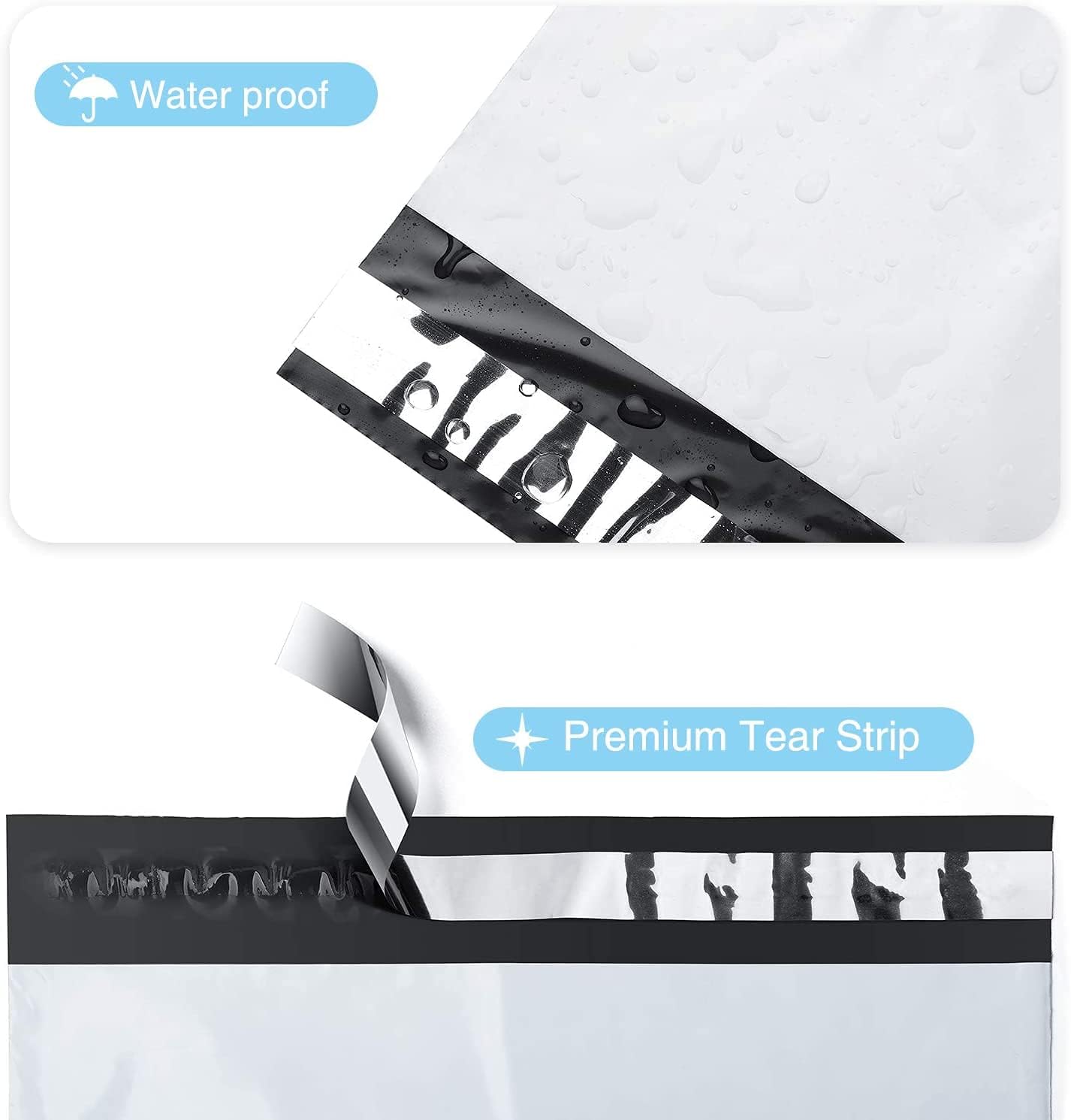 Fuxury Poly Mailers Large 19x24” 50 Pack, XL Shipping Package Envelopes,Strong Adhesive Sealing, Waterproof Postal Mailing Bags for Clothing, Return, Accessories