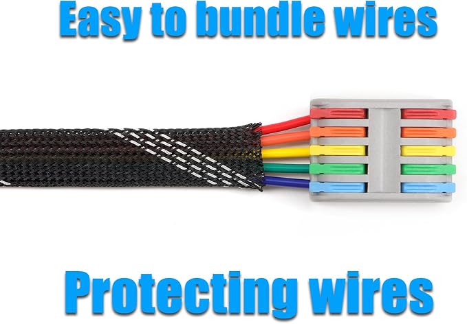 25ft PET Expandable Braided Cable Sleeve 1/3inch Pet Braided Cable Sleeve - Image 6