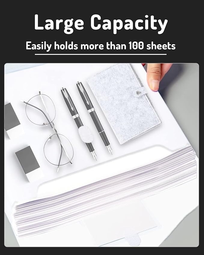 Forvencer Binder Pocket, 10 Pack Super Heavyweight Plastic Folders - Image 4
