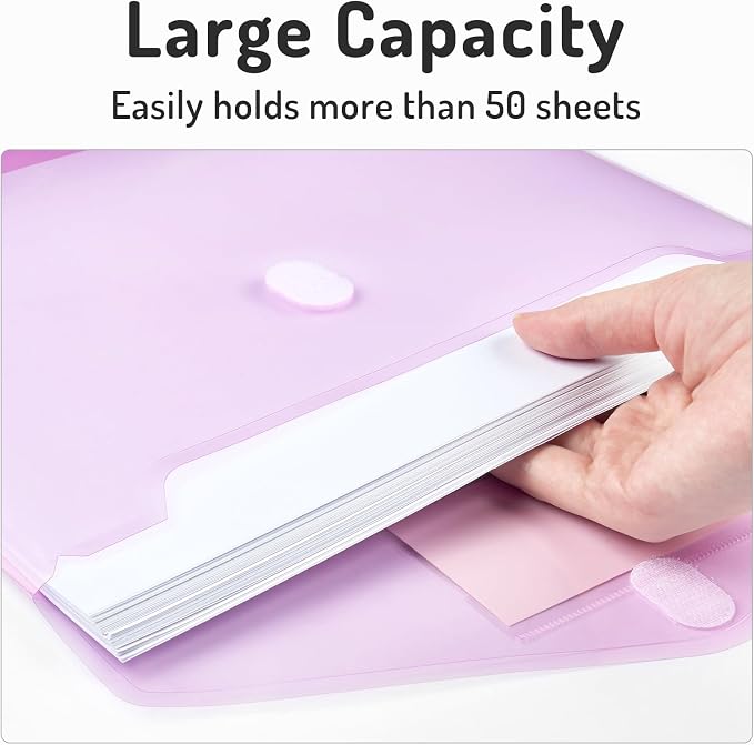 Forvencer Binder Pocket, 24 Pack Super Heavyweight Plastic Folders - Image 5