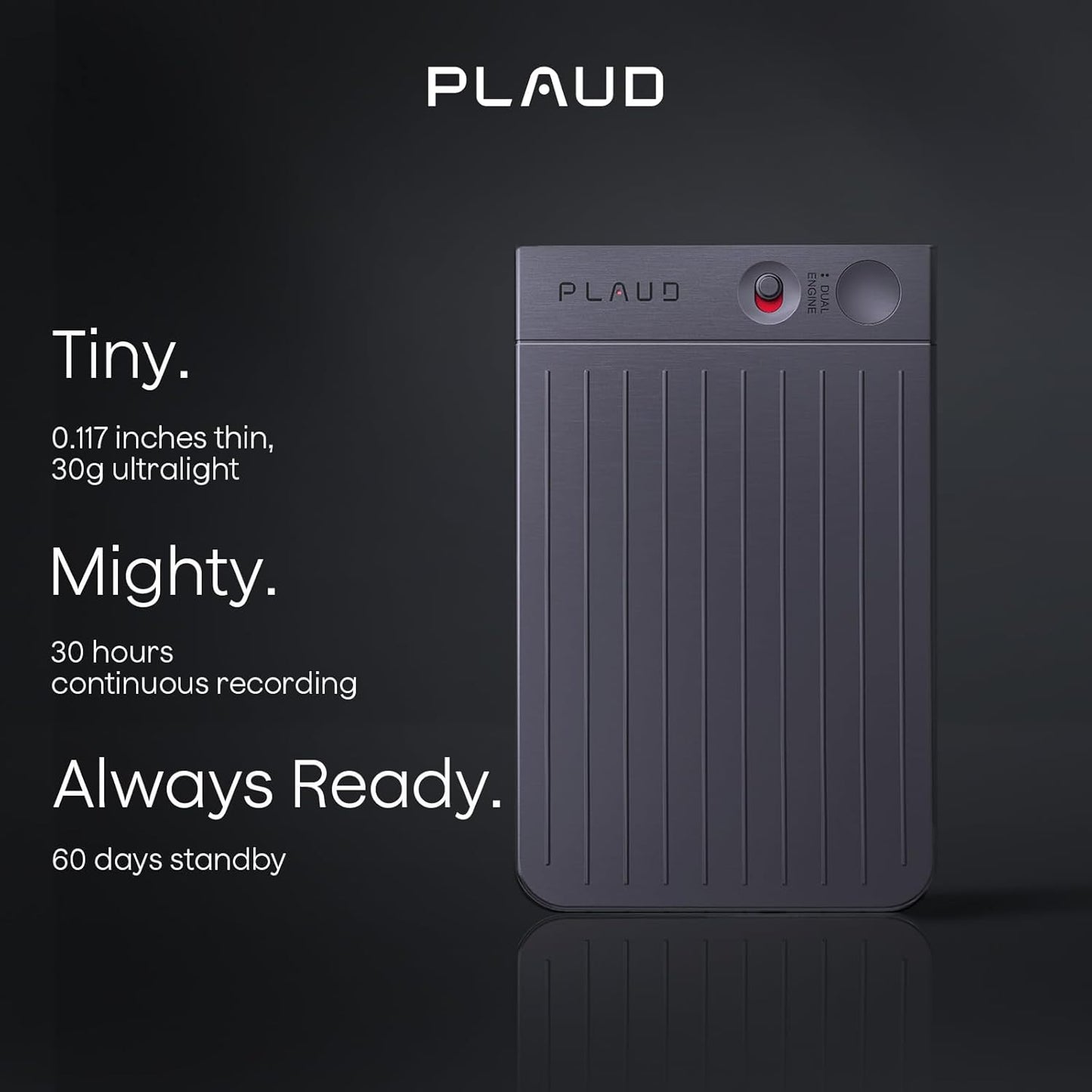 Plaud Note AI Voice Recorder, Voice Recorder w/Case, App Control, Transcribe & Summarize with AI Technology, Support 112 Languages, 64GB Memory, Audio Recorder for Lectures, Meetings, Calls, Black