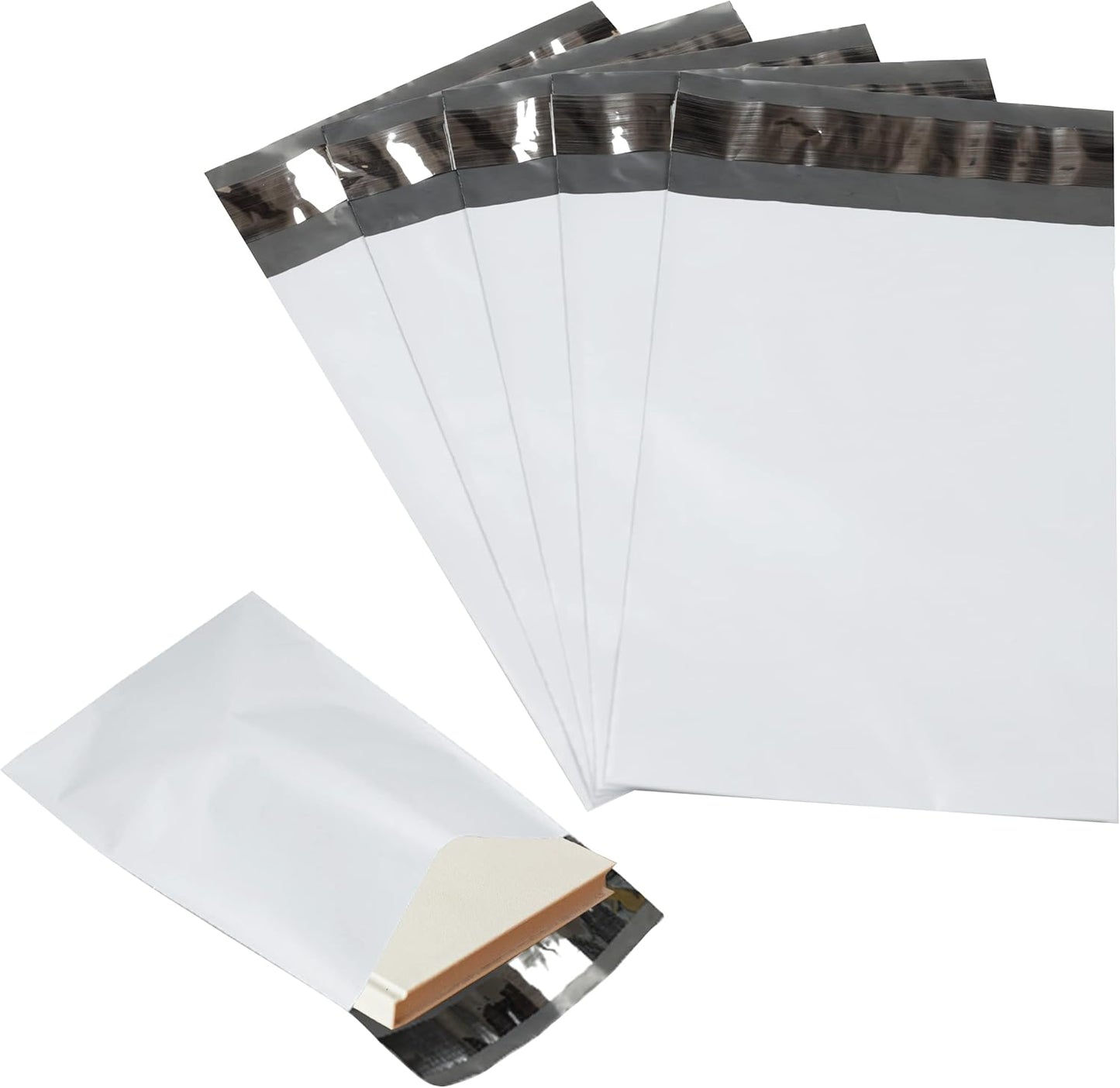 1000 Pack Secure Seal White Poly Mailers Shipping Bags - Safe Shipping with 19x24 Mailers Poly Bags - E-Commerce Poly Bags for Shipping - Self Sealing 2 Mil Poly Shipping Envelopes