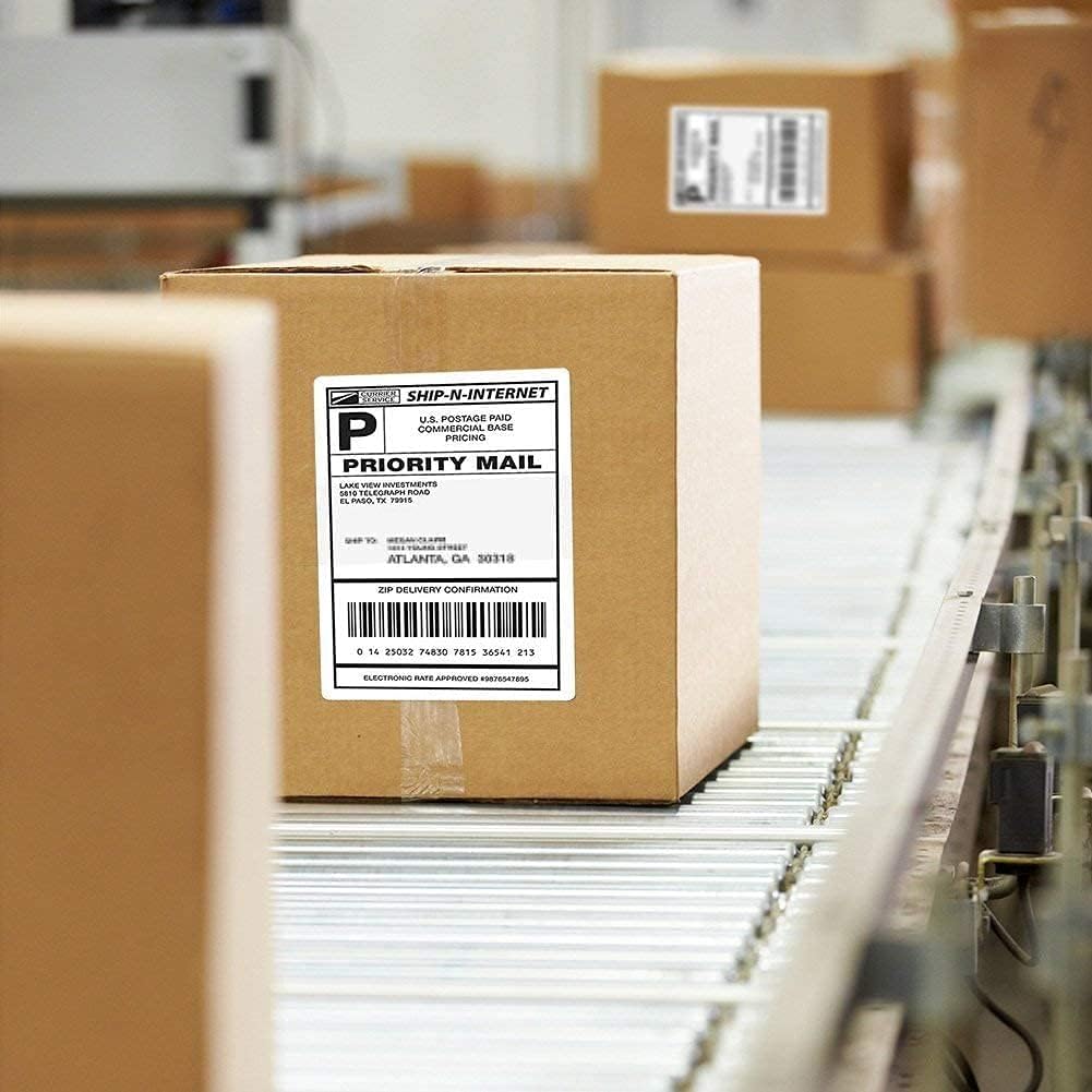 Shipping Label with Rounded Corner, 8.5 x 5.5 Inches Half Sheet Self Adhesive Shipping Address Labels for Laser and Inkjet Printer, 20000