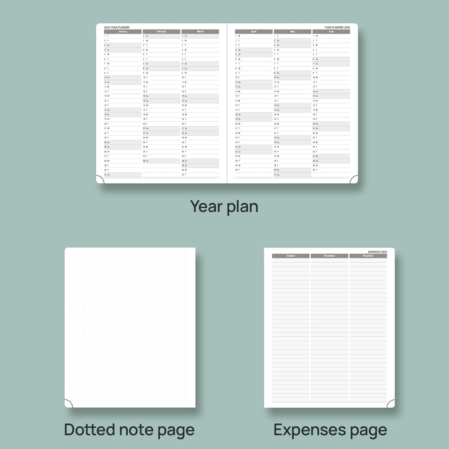POPRUN Planner 2025-2026, (Large 8.5'' x 10.5'' Hard Cover) Academic Calendar (July 25-June 26) Daily Weekly and Monthly Appointment Book with Hourly Time Slots, Monthly Tabs, 100 GSM - Light Pink
