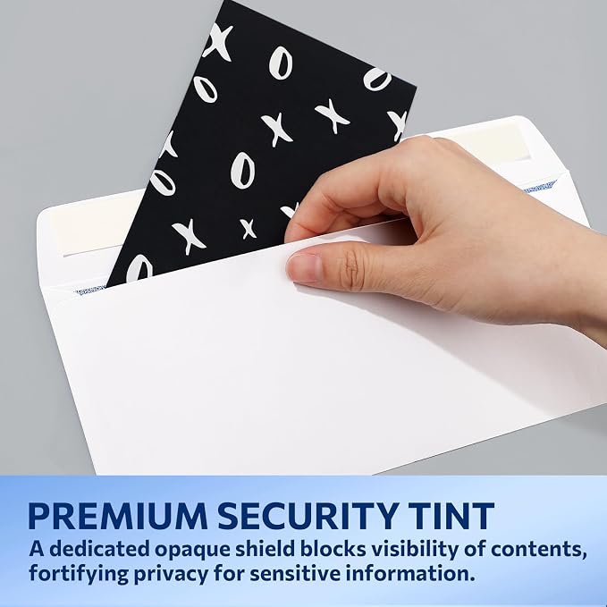 SUNEE #10 Security-Tinted Self Seal Envelopes – 500 Pack White Windowless - Image 3