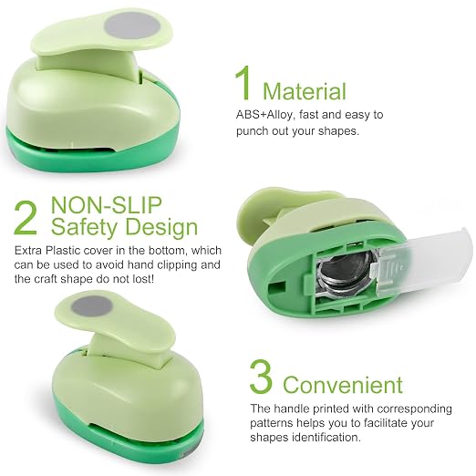 UCEC Paper Punches for Crafting, 1 Inch Craft Puncher, Maple Leaf, Flower Punch - Image 4