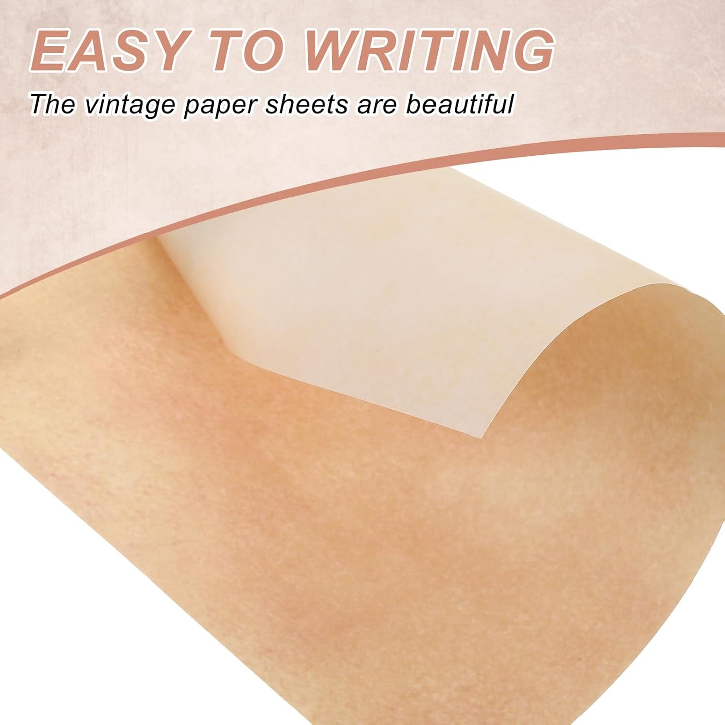 MECCANIXITY 24 Sheets Vintage Cotton Paper Printer Edge Paper Thick 120 GSM, Classic for Letter Writing, Invitations, Wedding-8 x 11 Inch,Golden Yellow