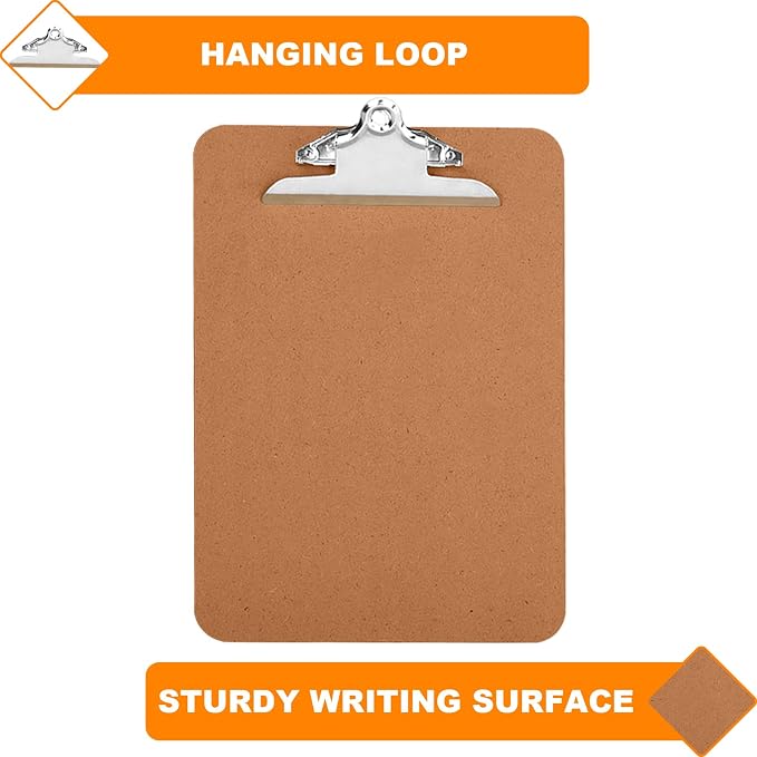 HERKKA 6 Pack Hardboard Office Clipboards - Image 5