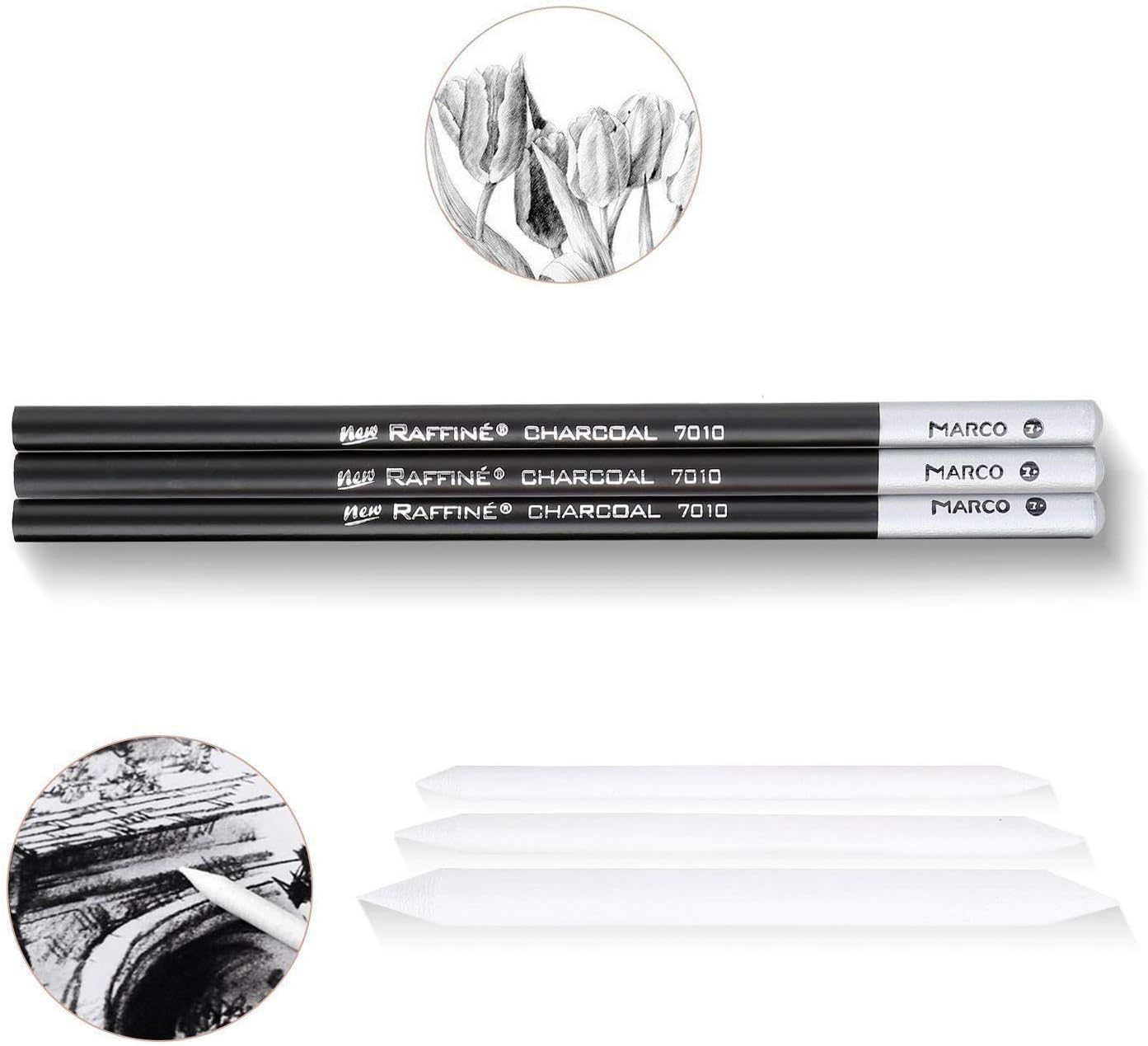 29 Pieces Sketch Drawing Pencil Set Included Graphite Pencils, Charcoal Pencils, Paper Erasable Pen, Craft Knife for Art Beginners