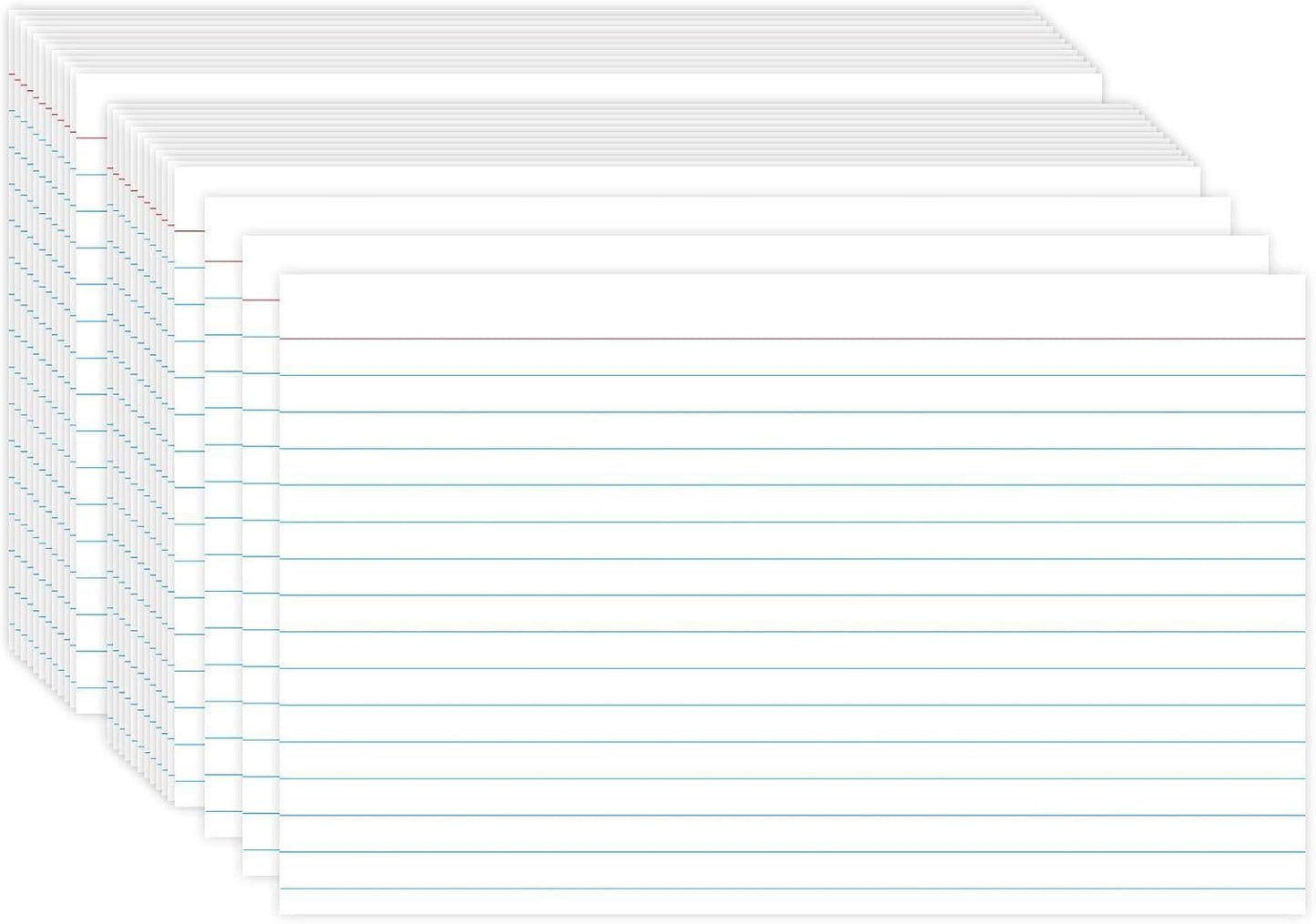 Index Cards 5x8, Ruled Index Cards, Flash Cards for Studying, White Index Cards, File Note Cards, Study Cards, Flash Cards, Study Cards, 100 Pcs Lined Index Flashcards for Office and School Supplies