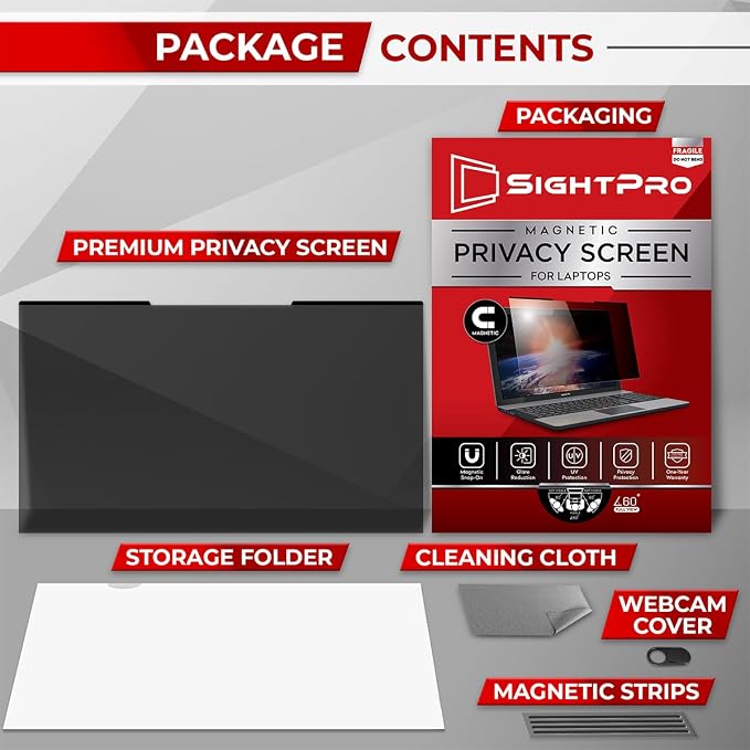SightPro Magnetic Laptop Privacy Screen 14 Inch 16:10 - Image 7