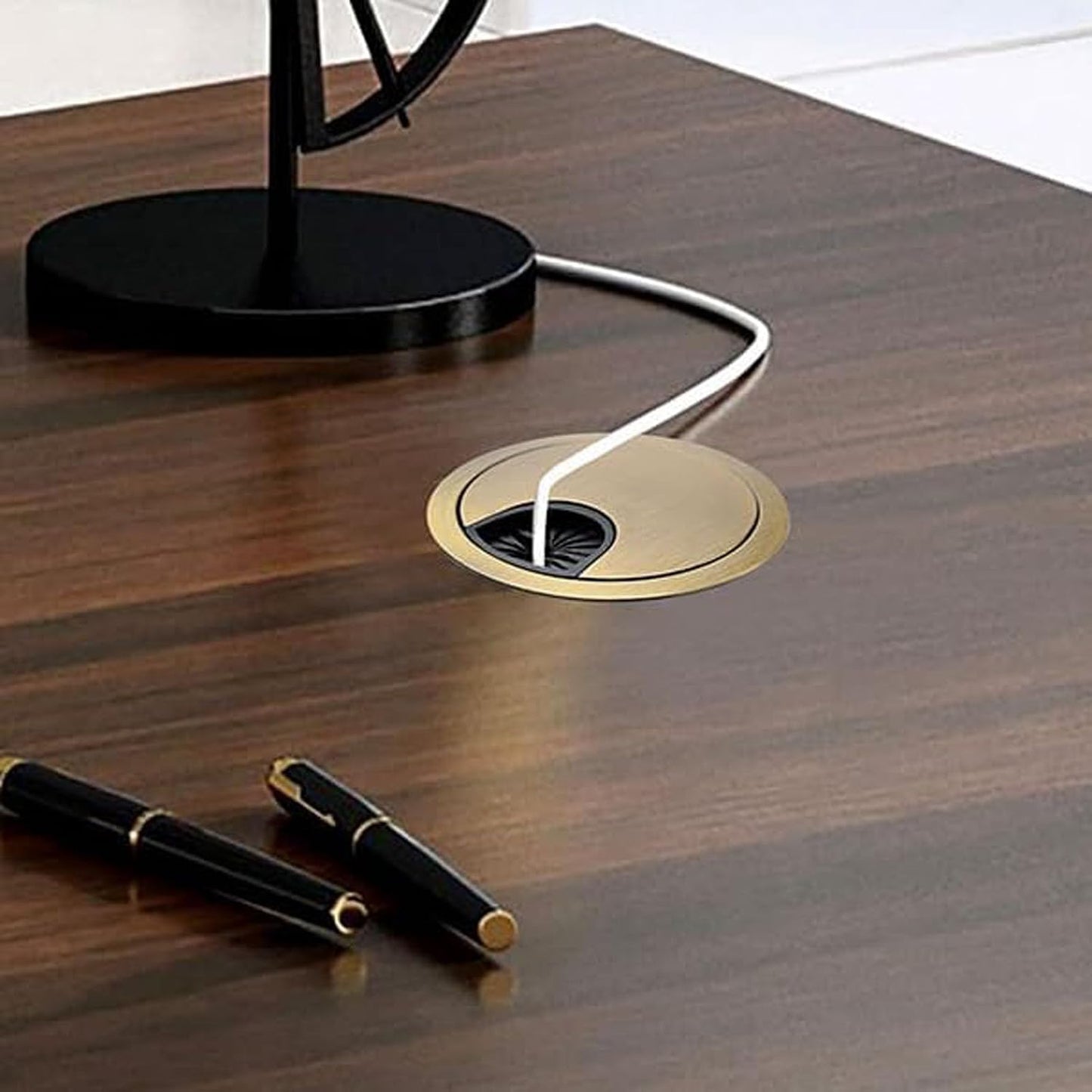TuTuYa 4PCS Desk Grommet, Bronze Desk Grommet 2Inch(50mm) Desk Cable Grommet Desk Cable Hole Covers with Hole Saw, Ideal Solution for Office and Home Table Cable (Bronze,2 Inch)