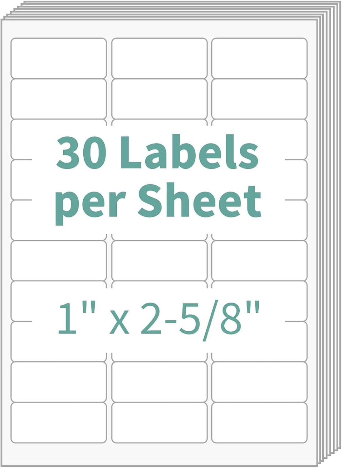 200 Sheets 6000 Lables Shipping Return Address Labels for Laser & Inkjet Printers, 1" x2-5/8 White Shipping Labels, 30 Up Labels Printable Mailing Address Label
