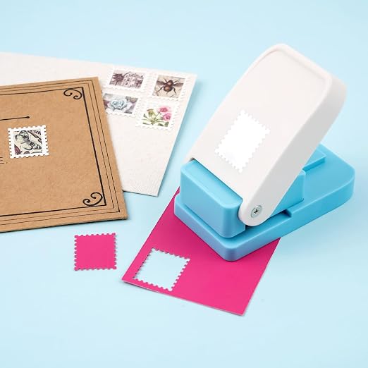 2 Pcs Stamp Punch | Postage Stamp Paper Punches | Portable Lever Action Craft - Image 2