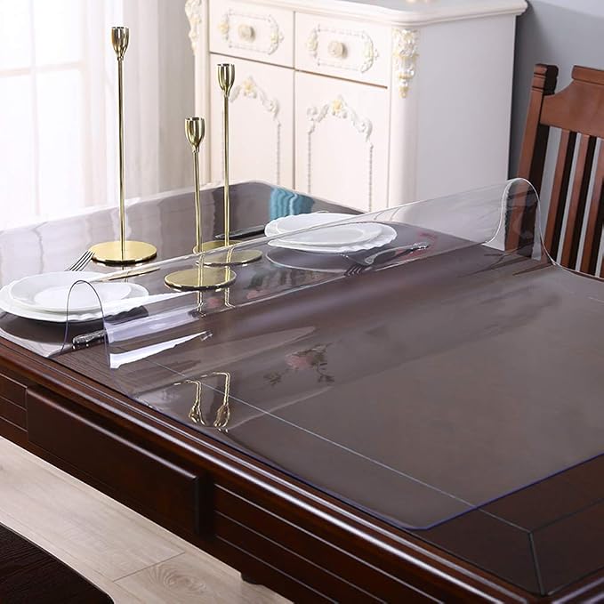 Vinyl Clear Table Cover Protector 12 x 55 Inch Crystal Table Pad 1.5mm Thick - Image 7