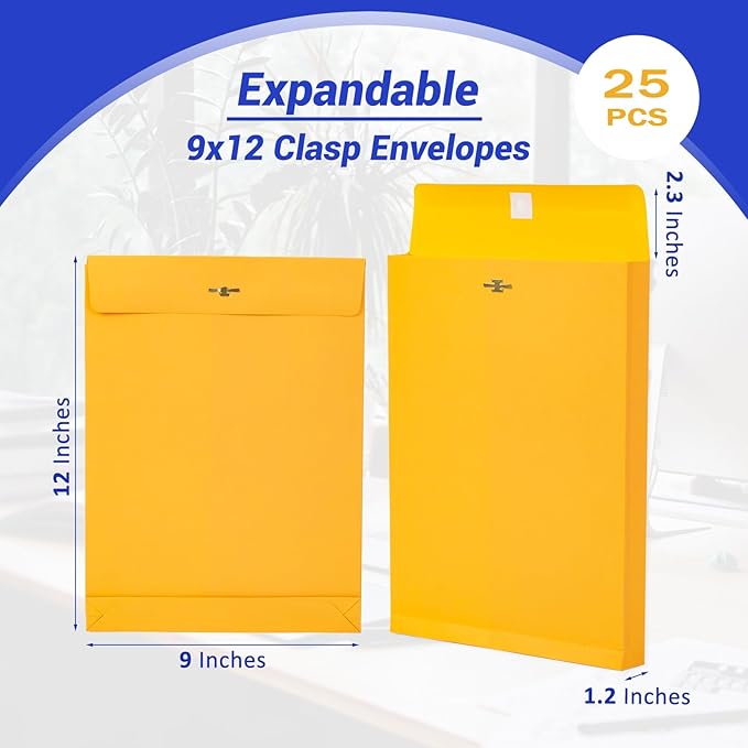 9x12 Expanding Manila Envelopes - Image 2