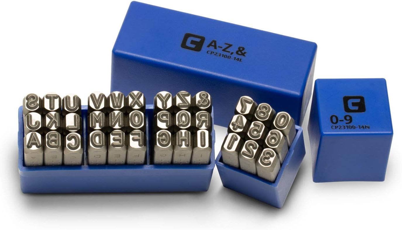 Capri Tools Professional 1/4 in. Letter and Number Stamp Set, 36-Piece