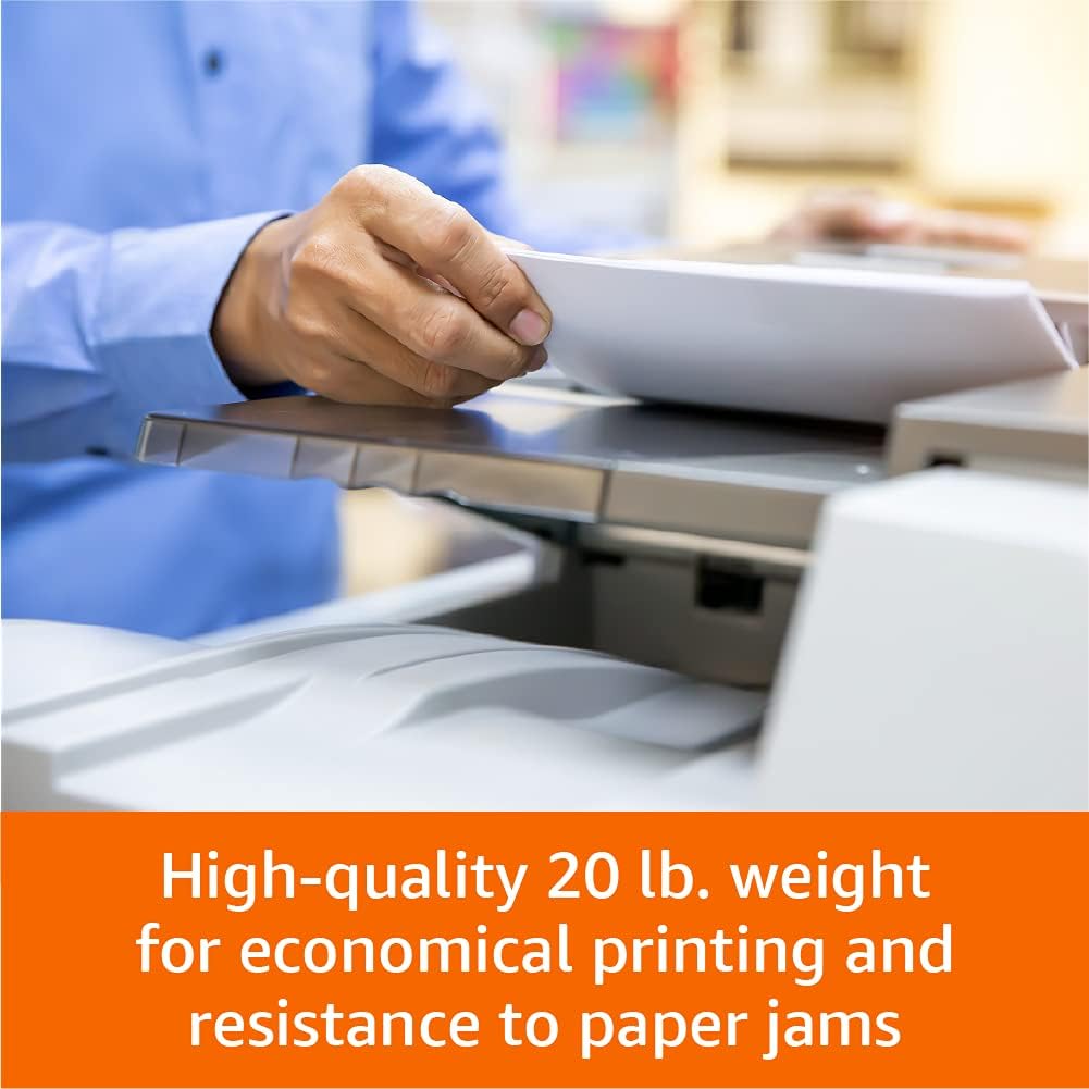 Amazon Basics Multipurpose Copy Printer Paper, 8.5 x 11 Inches, 20 lb, Pallet, 400 Reams (200,000 Sheets), 92 Bright, White