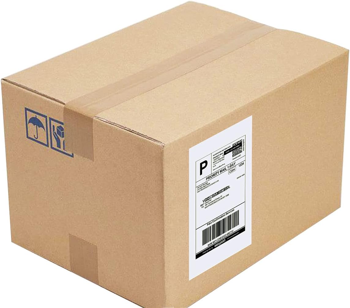 Round Corner Half Sheet Shipping Labels for Laser and Inkjet Printers,8.5" x 5.5" Address Labels Self Adhesive Mailing Labels(500 Sheets, 1000 Labels)