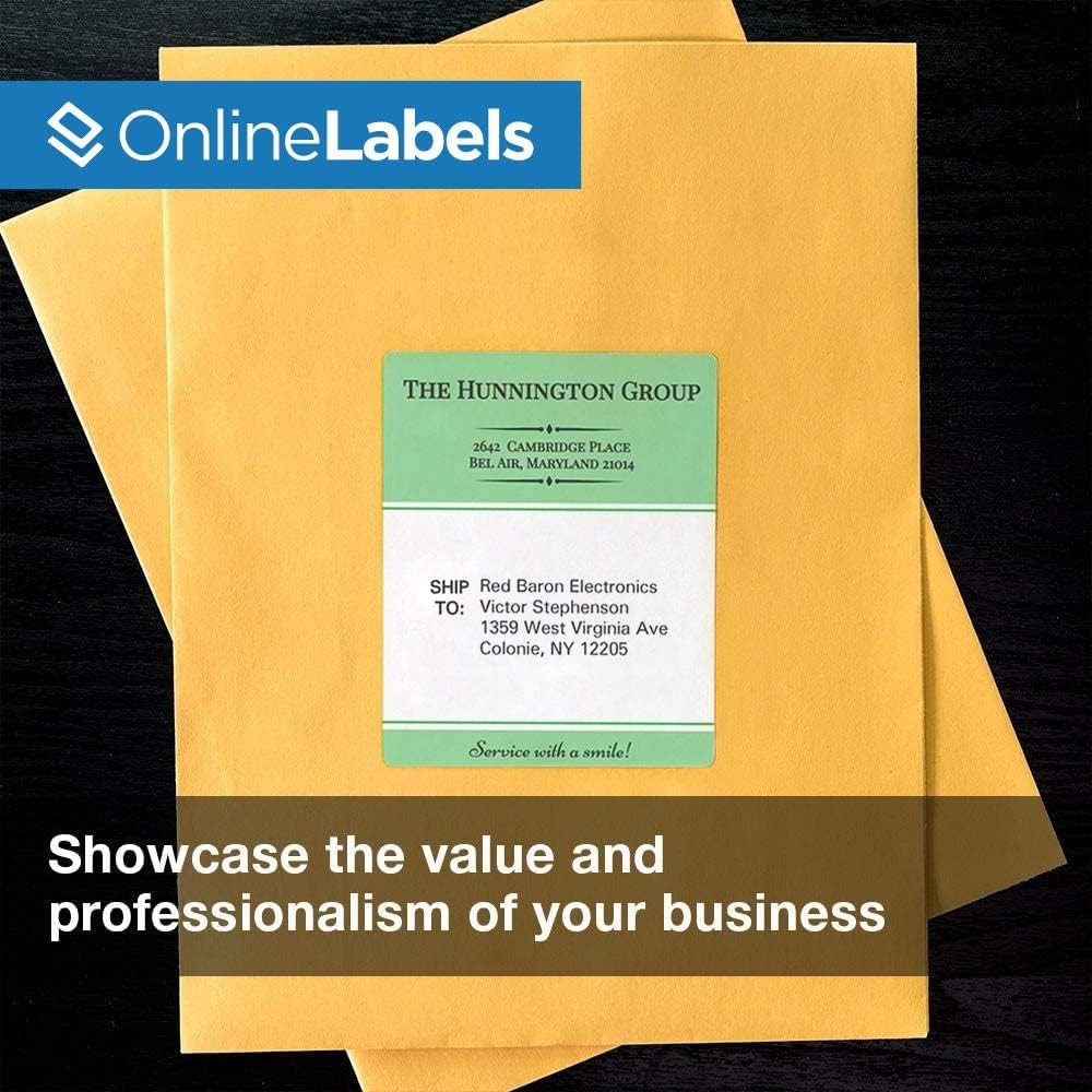 4 x 5 Rectangle Mailing Labels - Permanent, White Matte - Shipping, Wine, Product - Pack of 40,000-10,000 Sheets - Inkjet/Laser Printers - Online Labels