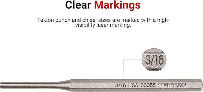 TEKTON 1/4 Inch Roll Pin Punch | 66068 | Made in USA - Image 5