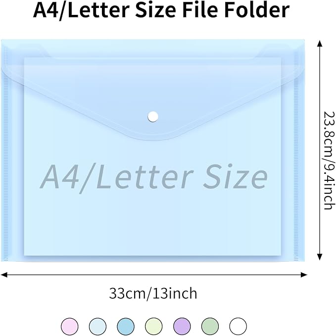EOOUT 48pcs Plastic Envelopes, Plastic Folders - Image 2