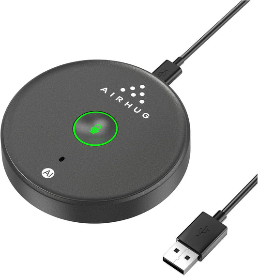 USB Microphone No Speaker,Desktop Computer Mic, Mute Button with LED Indicator,AI Noise Reduction,Plug & Play Omnidirectional Condenser PC Laptop Mics,for Online Calls/Class/Recording Video