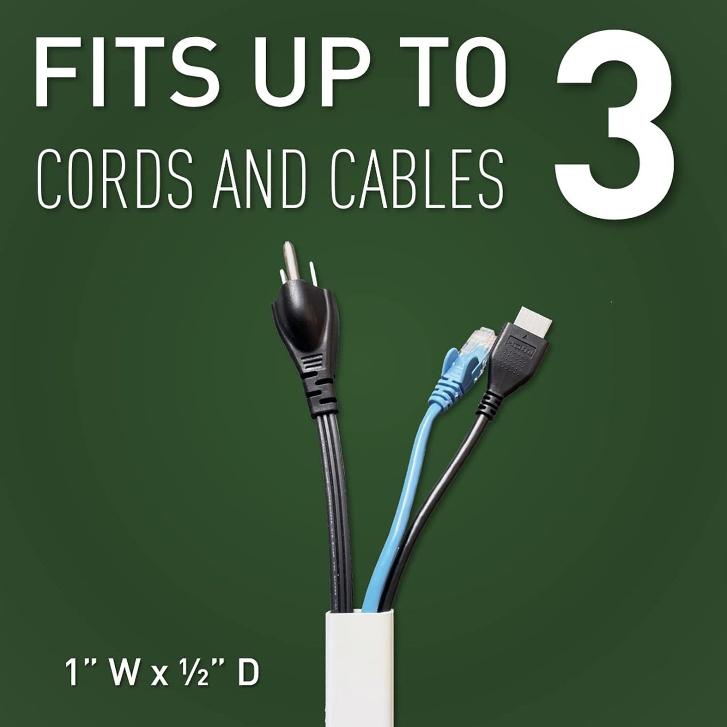 Legrand Wiremold CMK50 Cordmate II 10 Foot 12 Piece Cord Cover Kit & Legrand Wiremold C53 Cordmate II Cord Cover Low Voltage Data Comm Box