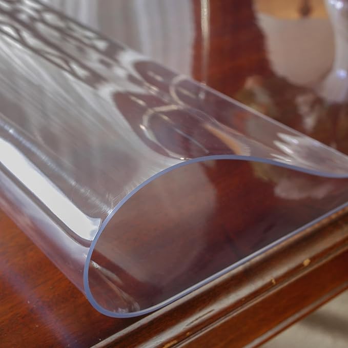 OstepDecor 16 x 48 Inch Clear Table Cover Protector, 2mm Thick Clear Plastic - Image 9