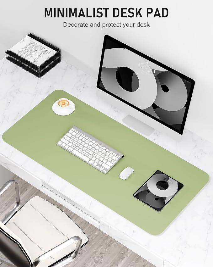 Desk Pad, 23.6" x 13.8" PU Leather Non-Slip Desk Mat Large Mouse Pad - Image 2
