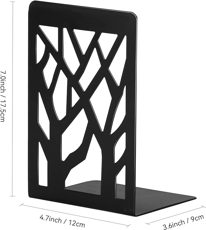 Metal Bookends Black 6 Pair - Image 4