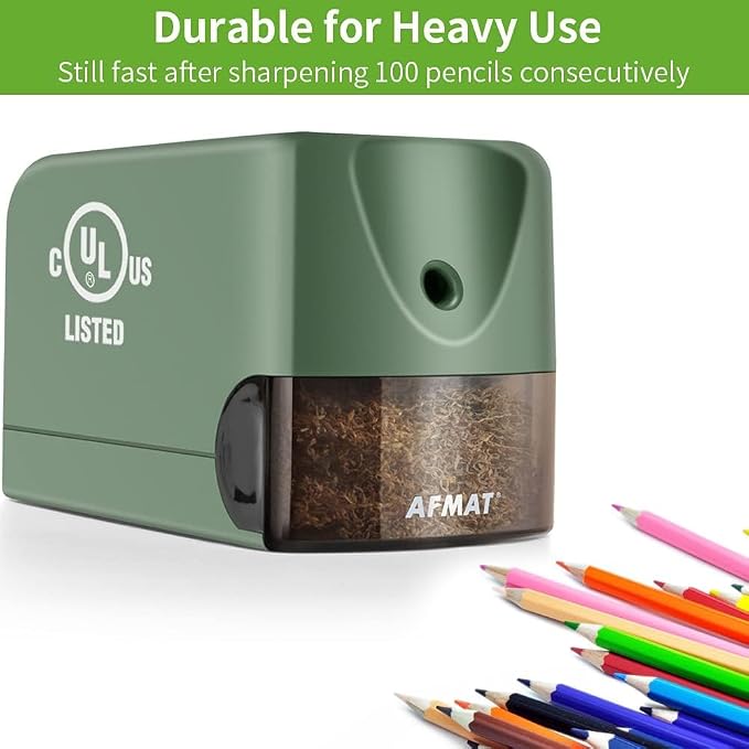 AFMAT 4 Pack Electric Pencil Sharpener, Heavy Duty Pencil Sharpener - Image 4