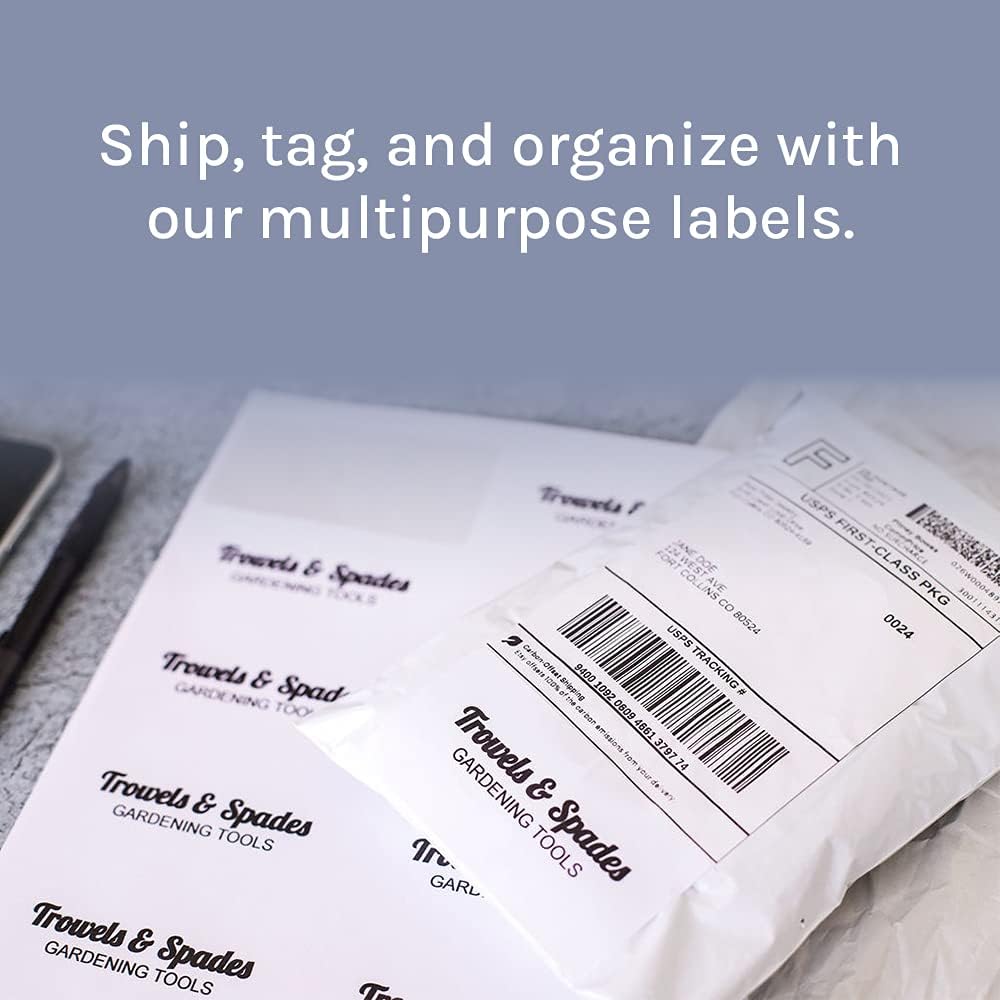 Premium Label Supply White Sticker Address Labels – 2" x 4" – Laser/Inkjet Compatible – (10 per Sheet), 25 Sheets – 250 Total Adhesive Labels