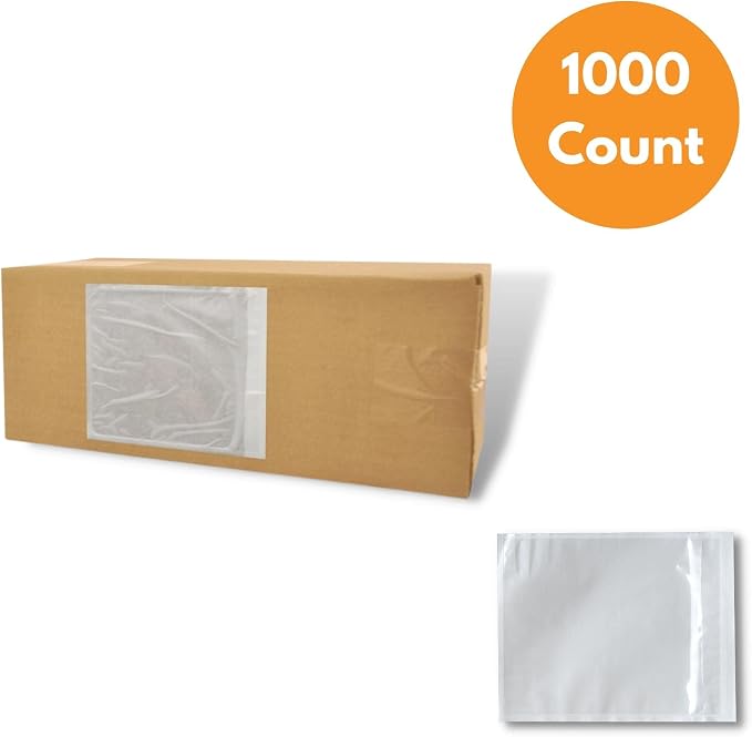 PSBM 1000 PCS 7 x 10 Inch Clear Blank Packing List Envelopes, Shipping - Image 4