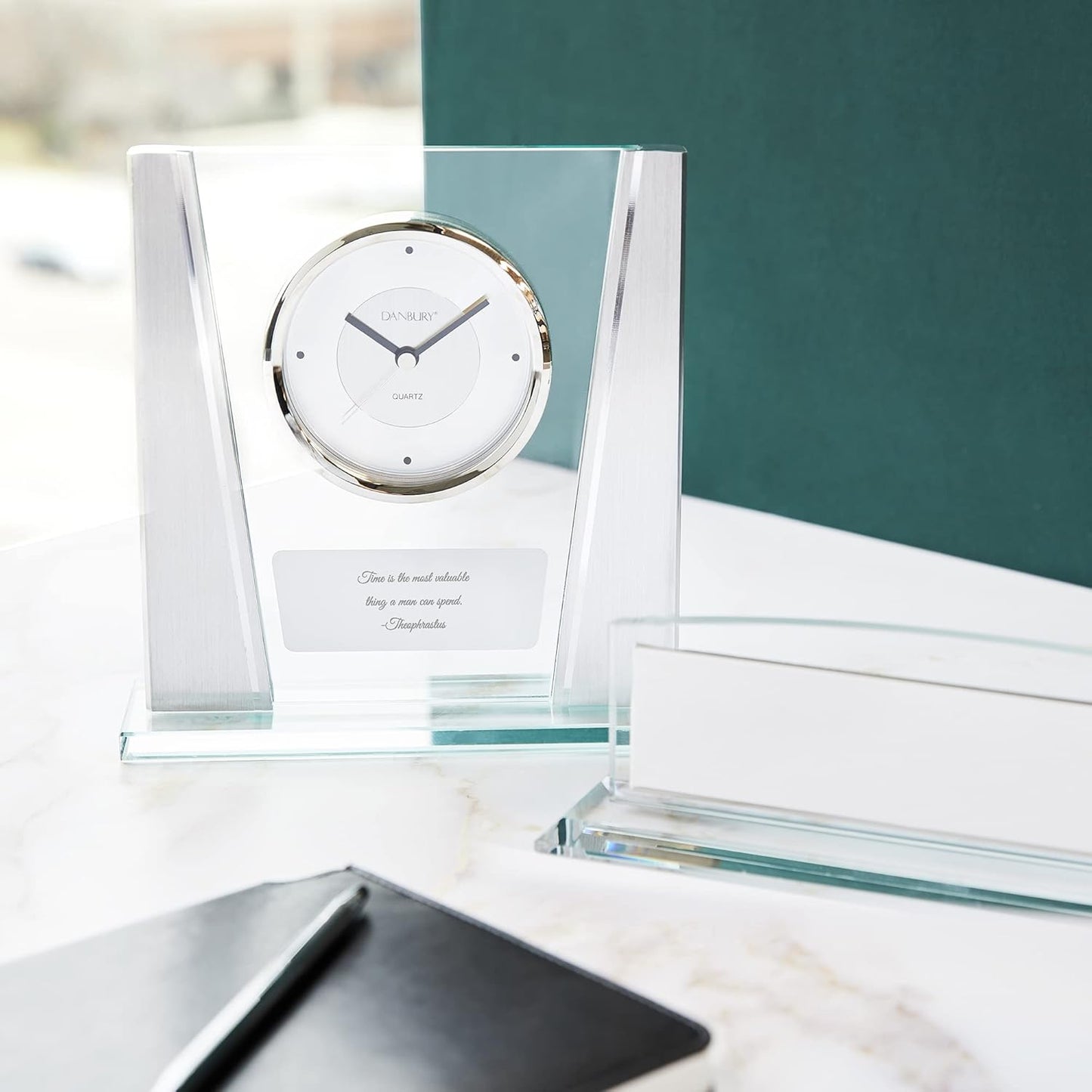 THINGS REMEMBERED Engraved Modern Glass Clock (Free Customization)