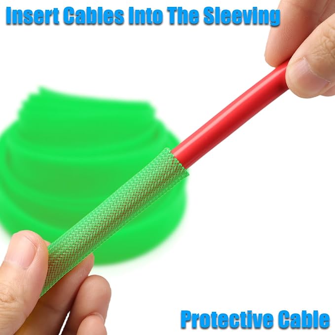25ft PET Expandable Braided Cable Sleeve 13/16inch Pet Braided Cable Sleeve - Image 4