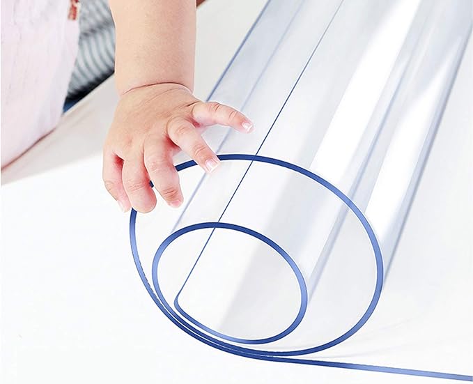 Wadrac 42X42 Inch Clear Table Protector Topper Tablecloth Cover Liner Plastic by Wadrac
