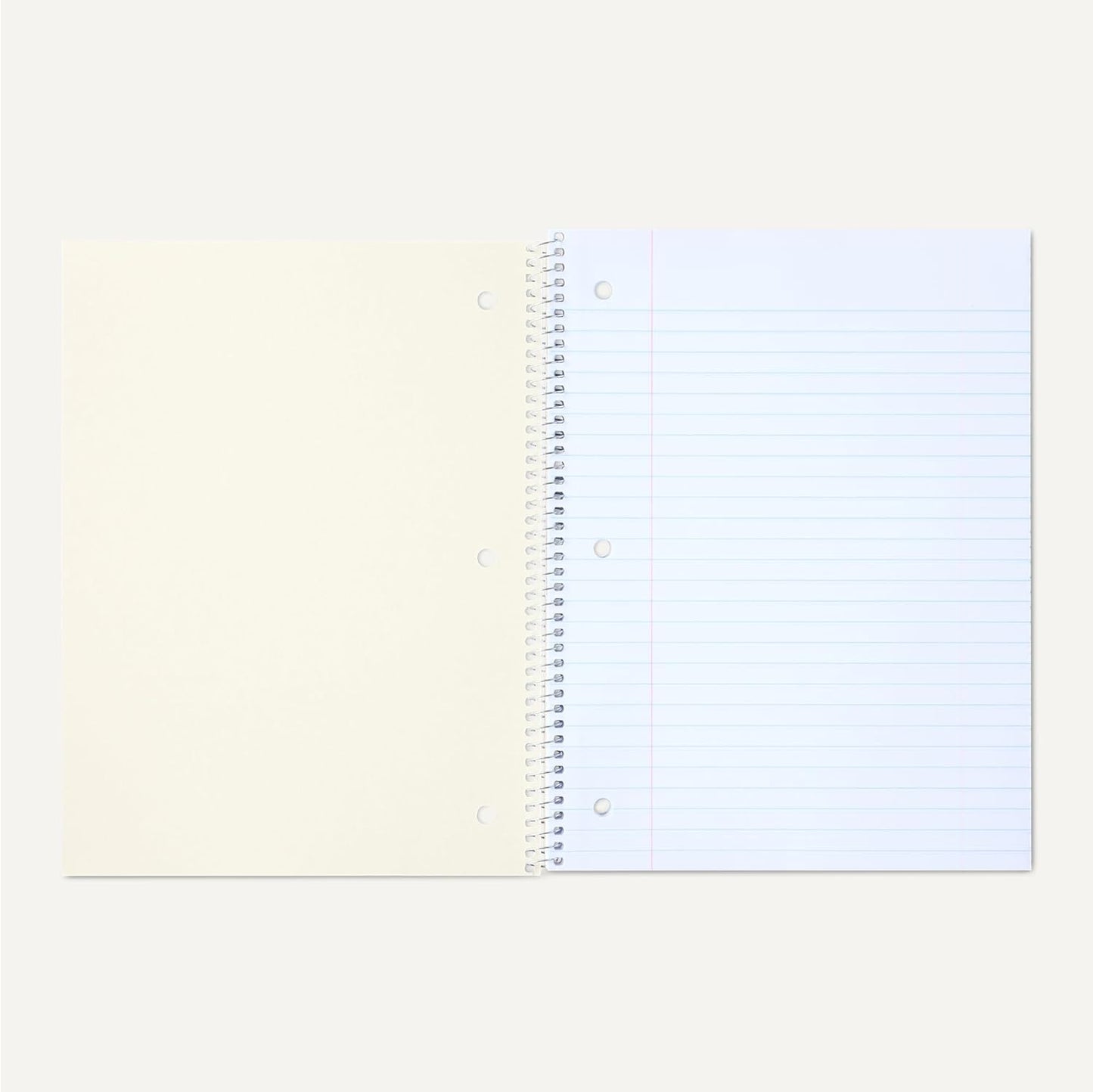 Amazon Basics Wide Ruled Spiral Notebook, 70 Sheets, 8" x 10-1/2", Black, 2 pack