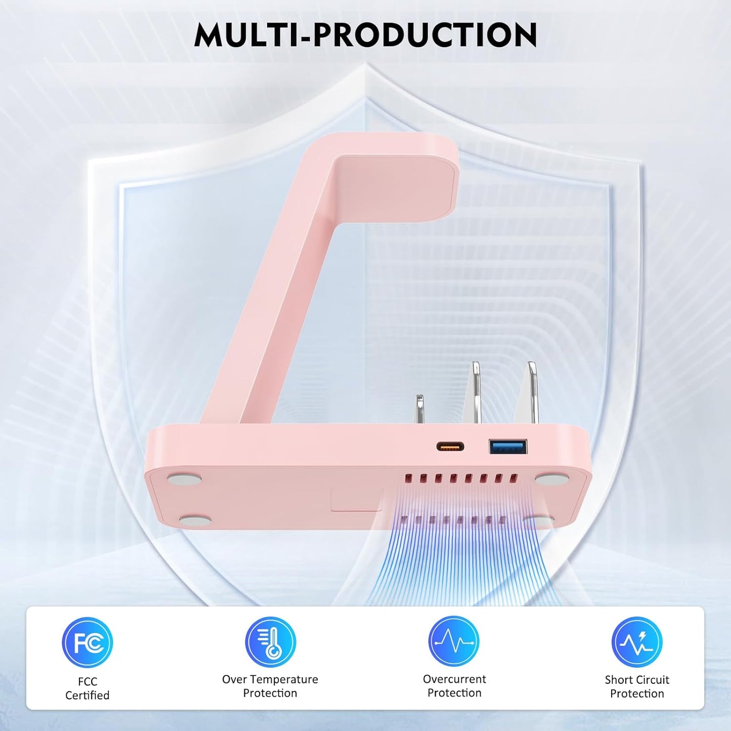 Wireless Charger for iPhone - 5 in 1 Charging Station for Multiple Devices Apple: Wireless Charging Stand Dock for iPhone 17 16e 16 15 14 13 12 Pro Max Apple Watch Airpods