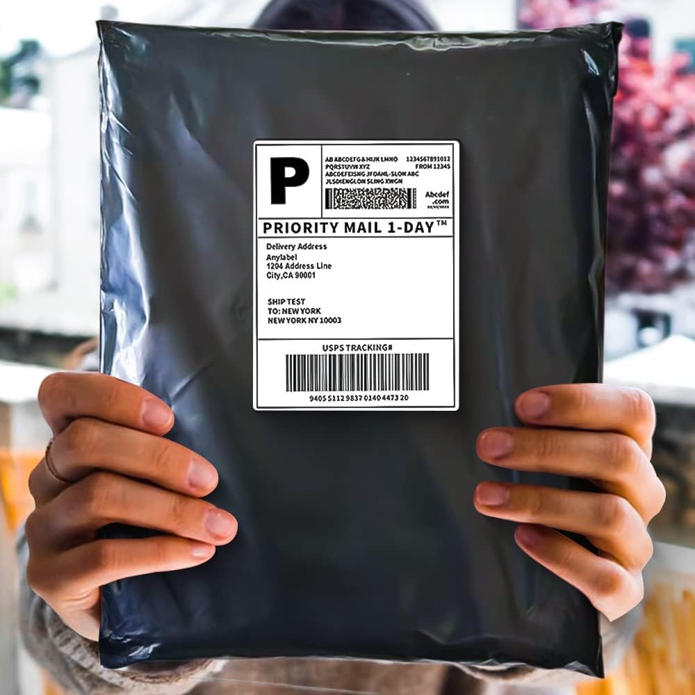 POLYSELLS 100 pcs 10x13 Inches Black Poly Mailers Shipping Envelopes, Strong Adhesive Sealing, Waterproof, and Tear-resistant Postal Mailing Bags for Clothing, Books, and Accessories