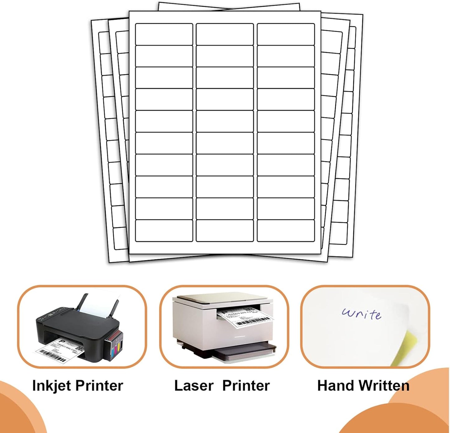 1" X 2-5/8" 30 Up Mailing Labels for Laser/Inkjet Printer,Address Labels,Thermal Labels for Printer,Shipping Mailing Labels (100 Sheets - 3000 Labels)