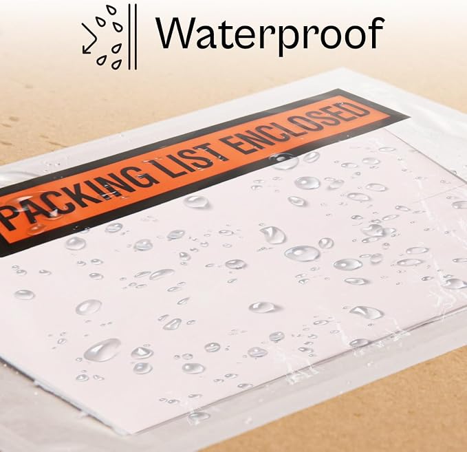 PSBM 1000 PCS, 4.5 x 6 Inch, Panel Face Back Side Load Packing List Envelopes - Image 5