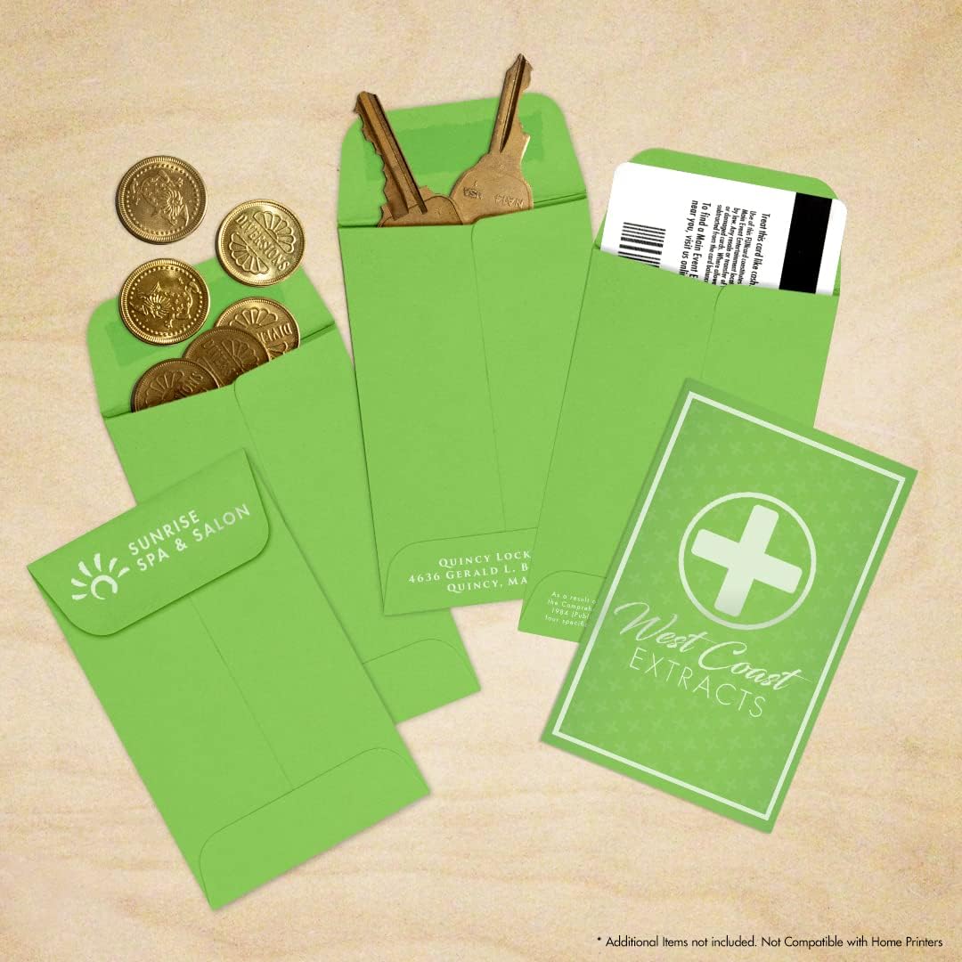 LUXPaper #1 Coin Envelopes | 2 1/4" x 3 1/2" | Limelight Green | 80lb. Text | 50 Qty.