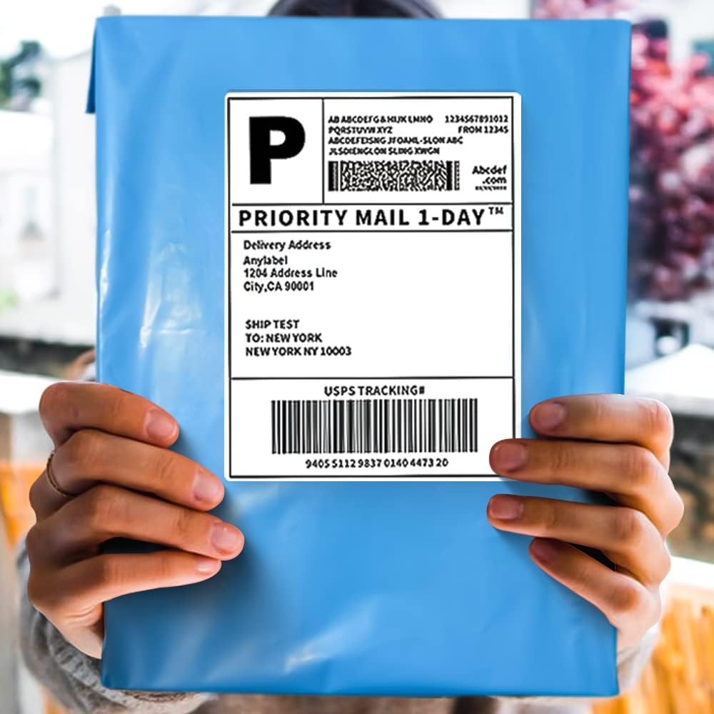 POLYSELLS 500 pcs 12x15.5 Inches Blue Poly Mailers Shipping Envelopes, Strong Adhesive Sealing, Waterproof, and Tear-resistant Postal Mailing Bags for Clothing, Books, and Accessories